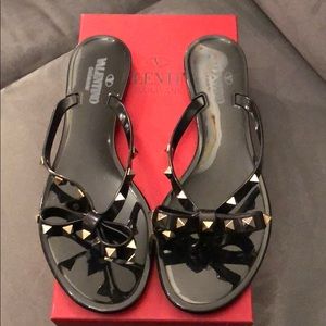 Valentino Rock Stud Jelly Sandals